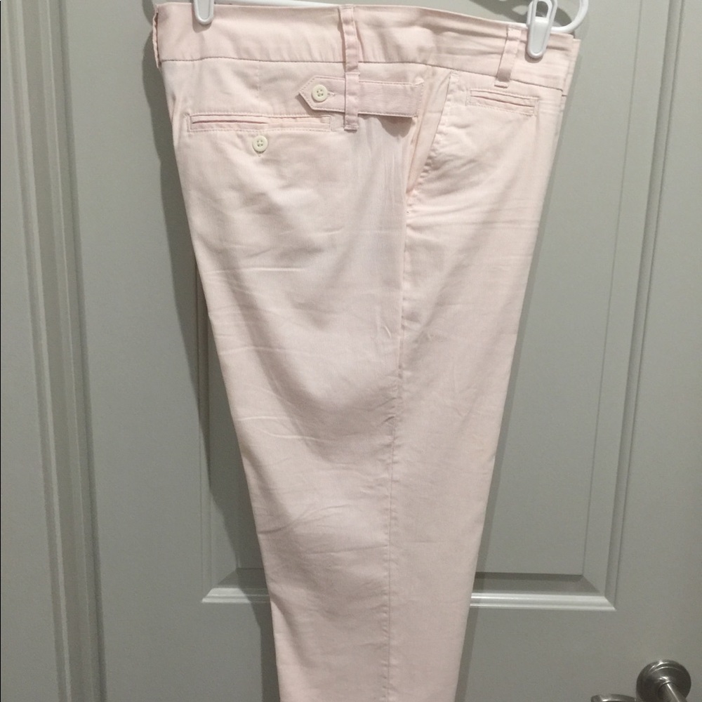 Norma Kamali trouser style pink stripe slacks